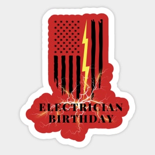 electrician birthday Sticker